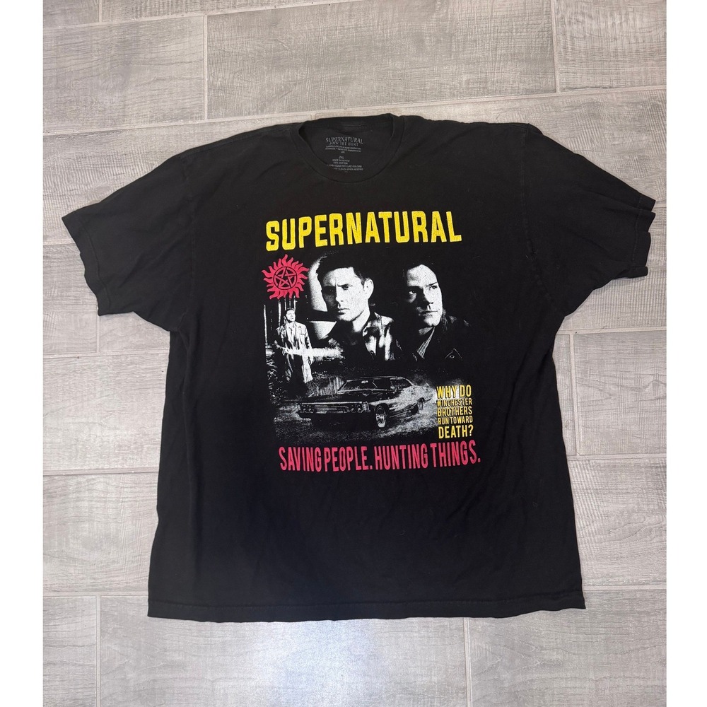 Supernatural T-Shirt Mens 2XL Black Pre-Owned Graphic Tee Join The Hunt